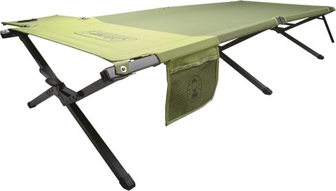 سرير Coleman Trailhead قابل للطي سهل الخطوات مع قفل للقدم، سرير تخييم مع طاولة جانبية قابلة للإزالة وجيب، يدعم ما يصل إلى 300 رطل، رائع للتخييم، والاسترخاء، والنوم المرتفع، والضيوف، والمزيد in Saudi Arabia