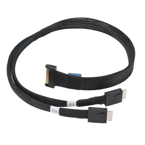كابل Sorandy 8i إلى Oculink SFF 8611 4i، سلك PCIe 5.0 32GTs MCIO X8 إلى 2 SFF 8611 مع مشبك تثبيت، مثالي لمركز بيانات الخادم والحوسبة السحابية، 50 سم in Saudi Arabia