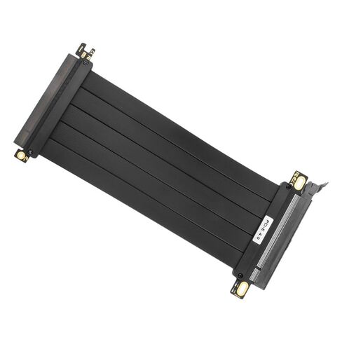 PCI-E 4.0 180° 16x Riser Cable for GPU Extension: Gold-Plated, TPE/HDPE Shielded, 20cm, 12V/5A — 1 Pc in Saudi Arabia
