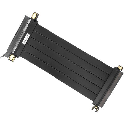 PCI-E 4.0 180° 16x Riser Cable for GPU Extension: Gold-Plated, TPE/HDPE Shielded, 20cm, 12V/5A — 1 Pc in Saudi Arabia