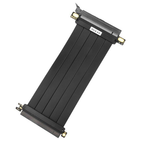 PCI-E 4.0 180° 16x Riser Cable for GPU Extension: Gold-Plated, TPE/HDPE Shielded, 20cm, 12V/5A — 1 Pc in Saudi Arabia