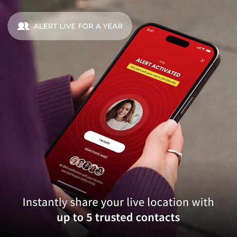 Pebblebee Halo Personal Safety Alarm | Loud Siren & Strobe Lights with Location Sharing, Rechargeable Safety Keychain Device with Flashlight | Works with Apple Find My & Google Find Hub in Saudi Arabia
