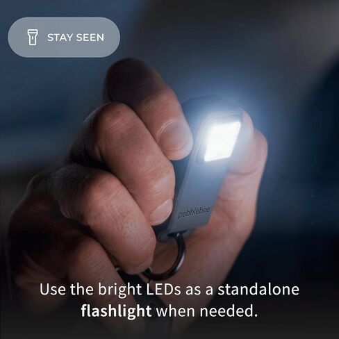Pebblebee Halo Personal Safety Alarm | Loud Siren & Strobe Lights with Location Sharing, Rechargeable Safety Keychain Device with Flashlight | Works with Apple Find My & Google Find Hub in Saudi Arabia