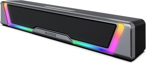 سماعات كمبيوتر Bluedee للكمبيوتر المكتبي، مكبرات صوت Aux للكمبيوتر المكتبي مقاس 3.5 مم مع ضوء RGB ديناميكي، قابس USB سلكي وتشغيل شريط صوت للكمبيوتر، مكبرات صوت للألعاب يمكن التحكم فيها للكمبيوتر الشخصي والكمبيوتر المحمول in Saudi Arabia