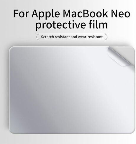 ملصق جلدي من الفينيل الفضي لجهاز 2026 MacBook Neo 13 بوصة موديل A3404، غلاف رفيع للغاية مضاد للخدش والغبار وبصمات الأصابع، ملصق واقٍ قابل للإزالة خالٍ من الفقاعات in Saudi Arabia