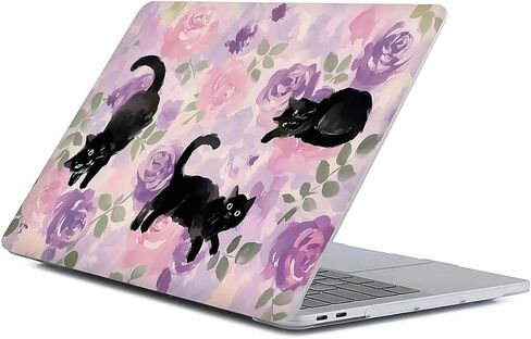 حافظة متوافقة مع جهاز MacBook Air 13 بوصة إصدار 2018-2022 موديل M1 M2 A2681، غطاء حماية مضحك لشاشة Air13 Retina مع معرف اللمس - طباعة جلد الفهد باللونين الأسود والأبيض، 13.6 Air (A2681) M2 2022 in Saudi Arabia
