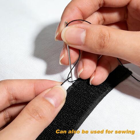 1" x 39ft Nylon Hook and Loop Straps Roll with 30 Metal & 30 Plastic Buckles, Adjustable Reusable Cut-to-Length Ties for Home Office Garage Organization, Black in Saudi Arabia