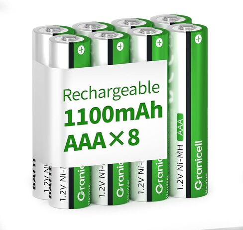 Granicell AAA Rechargeable Batteries 1100 mAh High Capacity 1300 Cycle,1.2V NiMH Low Self Discharge Triple AAA Battery,16 Pack in Saudi Arabia