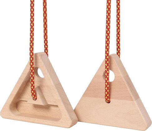 2Pcs Triangle Climbing Hangboard with Rope, Training Finger Grip,Fingerboard Rock Climbing for Outdoor Home in Saudi Arabia