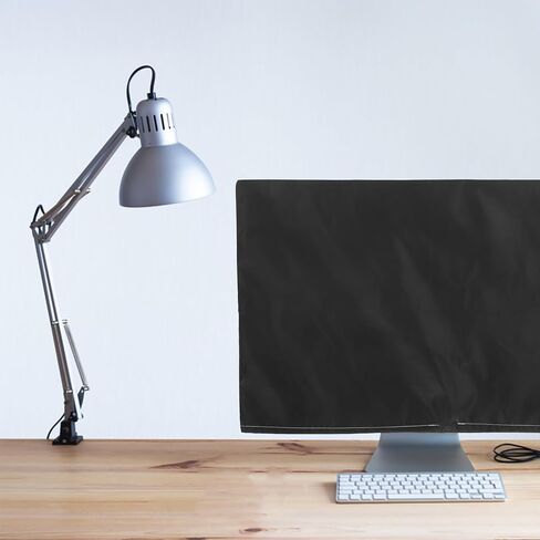 Computer Monitor Dust Cover 23-25 Inch Oxford Fabric Protective Sleeve Anti-static Desktop Screen Protector Black for Gaming and Office Use in Saudi Arabia