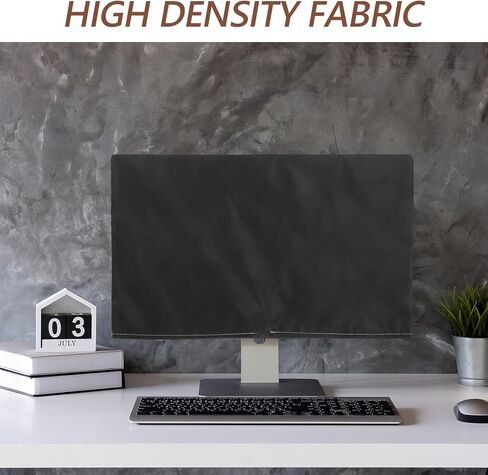 Computer Monitor Dust Cover 23-25 Inch Oxford Fabric Protective Sleeve Anti-static Desktop Screen Protector Black for Gaming and Office Use in Saudi Arabia