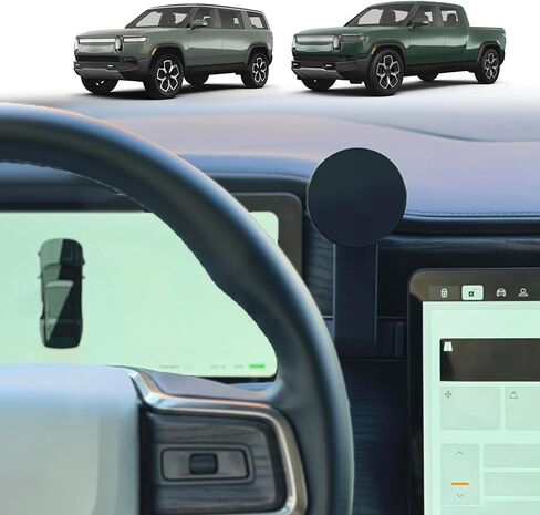 TWRAPS Dashboard Phone Holder for Rivian R1S & R1T, iPhone and Other Phone Cases, No Glue or Screws Secure Anchor Behind Screen on Dash, Accessory for Rivian 2021-2026 (Magnetic Charger) in Saudi Arabia