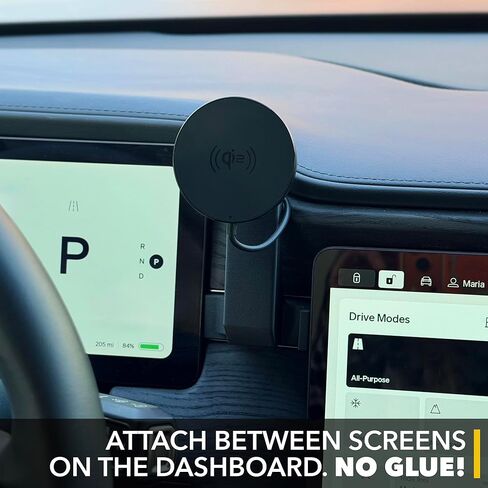 TWRAPS Dashboard Phone Holder for Rivian R1S & R1T, iPhone and Other Phone Cases, No Glue or Screws Secure Anchor Behind Screen on Dash, Accessory for Rivian 2021-2026 (Magnetic Charger) in Saudi Arabia