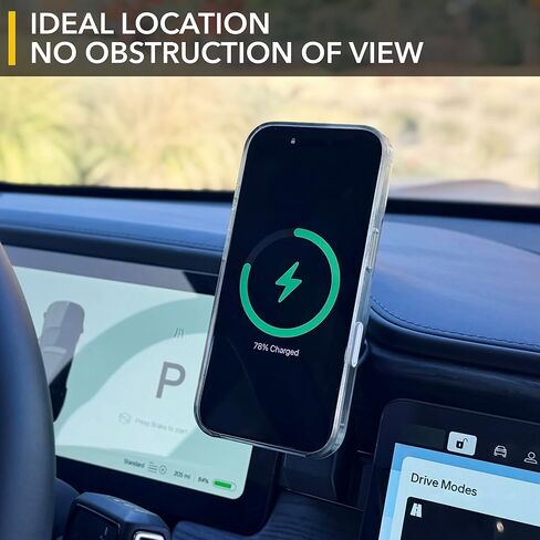 TWRAPS Dashboard Phone Holder for Rivian R1S & R1T, iPhone and Other Phone Cases, No Glue or Screws Secure Anchor Behind Screen on Dash, Accessory for Rivian 2021-2026 (Magnetic Charger) in Saudi Arabia