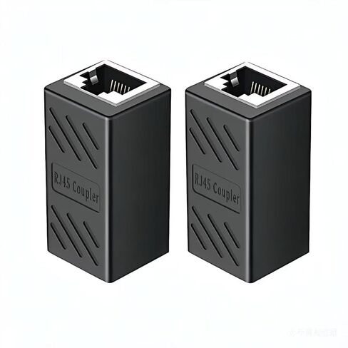 Hididi RJ45 Cat5 Couplers, (2Pack) in Line Coupler Cat5 Cat5e Cat6 Cat7 Ethernet Cable 8P8C Extender Adapter Female to Female, Black in Saudi Arabia