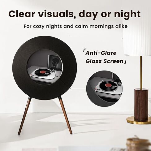 Record R1 Vinyl-Style Bluetooth Speaker, 2.1 Stereo Hi-Fi, Album Art Animation with Dynamic Mood Lyrics, Wi-Fi & Bluetooth, Home Audio & Décor in Saudi Arabia