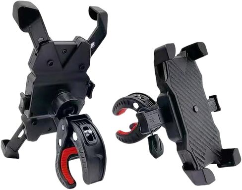 Motorcycle Phone Mount - [Windproof Up to 150 MPH] [Compatible with 7.2-Inch Large-Screen Phones] | Bicycle Phone Holder, Motorcycle Handlebar Phone Clip, Fits iPhone 16 Pro Max in Saudi Arabia