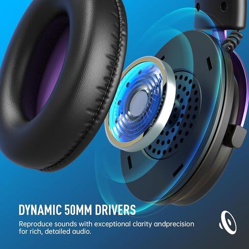 EKSA E900WT Wireless Gaming Headset for PC Ps5 Ps4, 2.4 Ghz USB&Type-C Gaming Headphones with Microphone, 30ms Latency, 80H Battery Bluetooth Headphones for Switch, Laptop, Mobile, Mac in Saudi Arabia