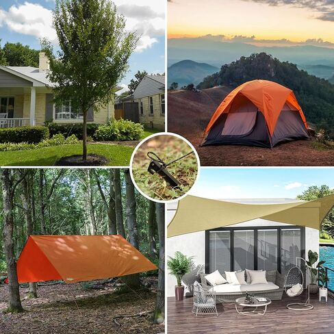 16 Pcs Plastic Stakes 12 inch Heavy Duty Tent Stakes, Replacement Inflatables Stakes, Outdoor Yard Ground Anchor for Christmas Decorations Garden Tent, Camping Accessories Black in Saudi Arabia