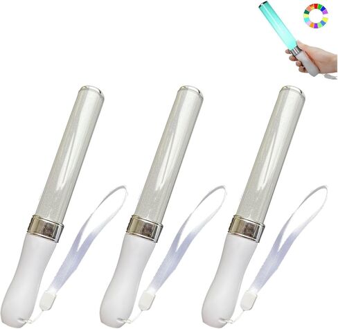 3 Pcs LED Concert Light Stick, 15 Colors Flash Stick Light Stick Fluorescent Stick for Wedding, Raves, Party,New Years Eve,Gifts,Easter,Birthday in Saudi Arabia