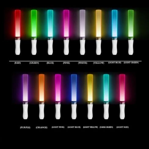 3 Pcs LED Concert Light Stick, 15 Colors Flash Stick Light Stick Fluorescent Stick for Wedding, Raves, Party,New Years Eve,Gifts,Easter,Birthday in Saudi Arabia