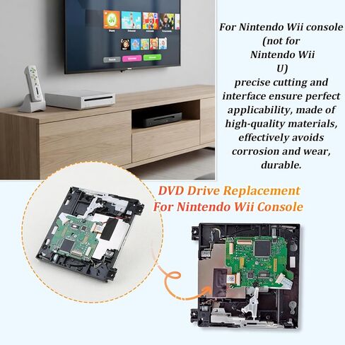 DVD Drive for Nintendo Wii DVD Drive Replacement Disc Drive for Nintendo Wii D4/D3-2/DMS/D2B/D2C/D2A/D2E Series Acccessories Part with Repair Tools in Saudi Arabia