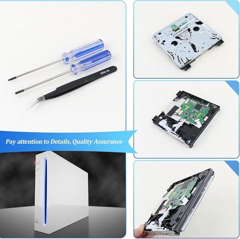 DVD Drive for Nintendo Wii DVD Drive Replacement Disc Drive for Nintendo Wii D4/D3-2/DMS/D2B/D2C/D2A/D2E Series Acccessories Part with Repair Tools in Saudi Arabia