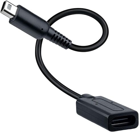 محول شحن USB-C إلى 3DS | محول منفذ شحن USB من النوع C أنثى إلى نينتندو 3DS/2DS XL 3DS/2DS XL 3DS 2DS DSi XL | متوافق مع PD، تيار ثابت 5 فولت/1 أمبير - أسود - 18.5 سم in Saudi Arabia