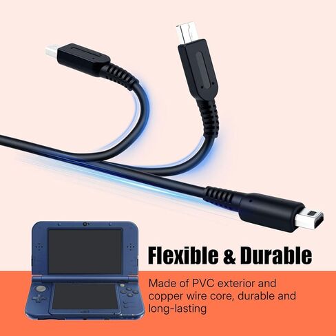 محول شحن USB-C إلى 3DS | محول منفذ شحن USB من النوع C أنثى إلى نينتندو 3DS/2DS XL 3DS/2DS XL 3DS 2DS DSi XL | متوافق مع PD، تيار ثابت 5 فولت/1 أمبير - أسود - 18.5 سم in Saudi Arabia