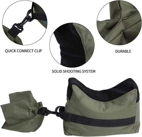 Shooting Rest Bags Target Sports Shooting Bench Rest Front & Rear Support SandBag Stand Holders for Gun Rifle Shooting Hunting Photography - Unfilled in Saudi Arabia