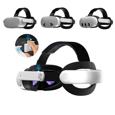 WOUNMTT Head Strap for Oculus Meta Quest 3/3S/Quest 2 – One-Click Release VR Headset Strap with Adjustable Dial, Universal Quick-Conversion Design for Quest 2, Comfort Fit VR Accessories in Saudi Arabia