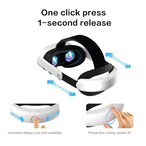 WOUNMTT Head Strap for Oculus Meta Quest 3/3S/Quest 2 – One-Click Release VR Headset Strap with Adjustable Dial, Universal Quick-Conversion Design for Quest 2, Comfort Fit VR Accessories in Saudi Arabia