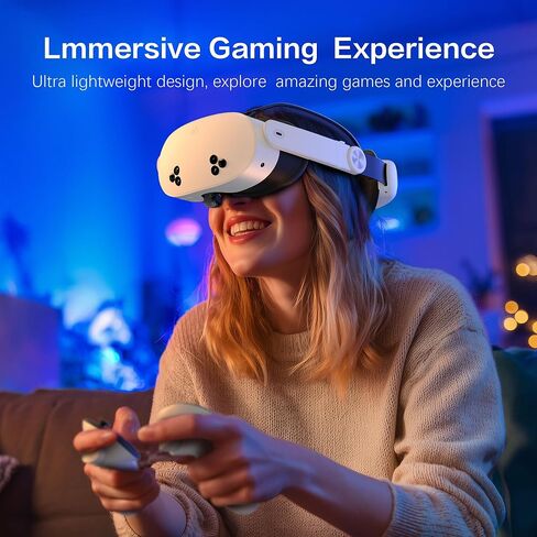 WOUNMTT Head Strap for Oculus Meta Quest 3/3S/Quest 2 – One-Click Release VR Headset Strap with Adjustable Dial, Universal Quick-Conversion Design for Quest 2, Comfort Fit VR Accessories in Saudi Arabia