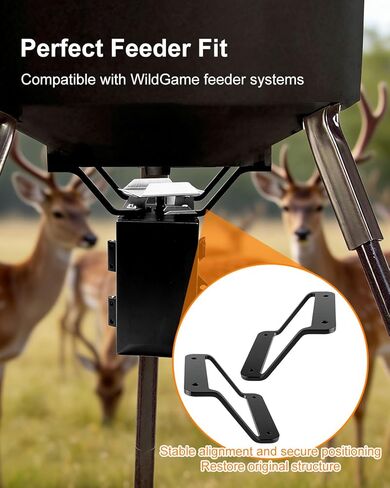 دعامة دعم الساق البديلة المتوافقة مع وحدة تغذية WildGame، مكون إصلاح نظام تغذية الحياة البرية المعدني الثقيل في الهواء الطلق، جزء ملحقات الصيد المطلي المقاوم للصدأ، أبيض in Kuwait