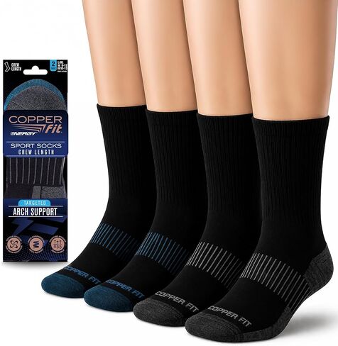 Copper Fit Unisex Crew Length Sport Socks, 2 Pair in Saudi Arabia