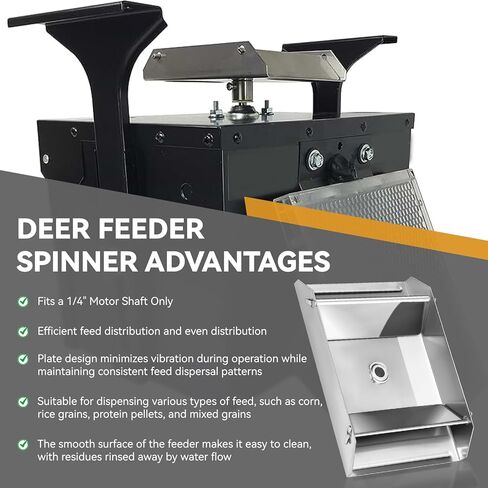 12-Volt Deer Feeder Spinner Plate Fits for 1/4" Motor Shaft, Durable Feed Distribution Rustproof All Season Feeders Plate Spinner, Deer Feeder Parts in Saudi Arabia
