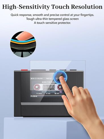 واقي شاشة لمشغل MP3 SnowSky/FiiO Echo MINI HiFi Bluetooth MP3، زجاج مقسى بصلابة 6H، مضاد لبصمات الأصابع، مضاد للخدش، سهل التركيب، شفاف عالي الدقة in Kuwait