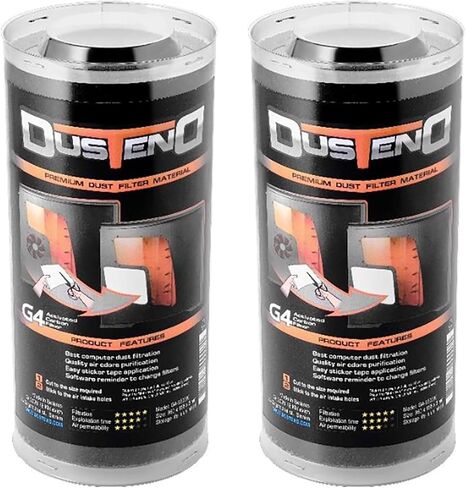 DustEND Carbon-Activated Computer Dust Filter, Model G4, Black, 2-Pack in Saudi Arabia