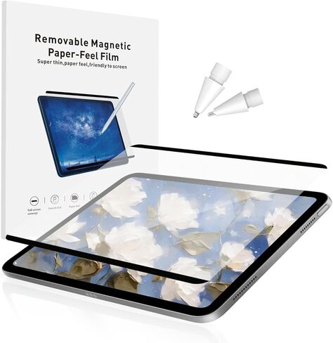 Detachable Matte Paper Film for iPad Pro 13" M5/M4 (2024-2025) & iPad Air 13" M4/M3/M2 (2024-2026), Reusable Magnetic Protector with 2 Extra Pencil Tips, Anti-Glare, HD Clarity in Saudi Arabia