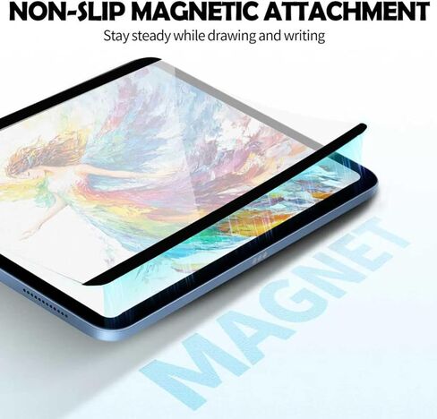 Detachable Matte Paper Film for iPad Pro 13" M5/M4 (2024-2025) & iPad Air 13" M4/M3/M2 (2024-2026), Reusable Magnetic Protector with 2 Extra Pencil Tips, Anti-Glare, HD Clarity in Saudi Arabia