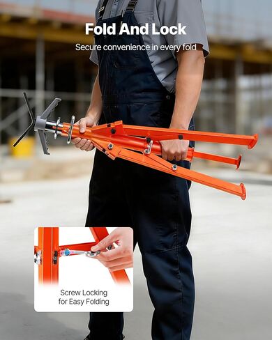 VEVOR Pipe Stand, 2500LBS Heavy Duty Pipe Jack Stands, 27.2"-52" Height Adjustable V Head Pipe Stand, 45# Steel Folding Jack Stand for 1/2-12 inches Pipes in Saudi Arabia