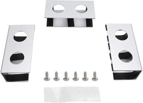 Under Desk Laptop Mount, Aluminum Alloy Metal Under Desk Shelf Device Holder, Anti Scratch Silicone Pad Mount with Metal Construction, Ideal for Laptop, TV Box, Game Console & (#12) in Saudi Arabia