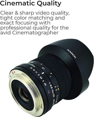Rokinon Cine DS DS24M-NEX 24mm T1.5 ED AS IF UMC Full Frame Cine Wide Angle Lens for Sony E (Renewed) in Saudi Arabia
