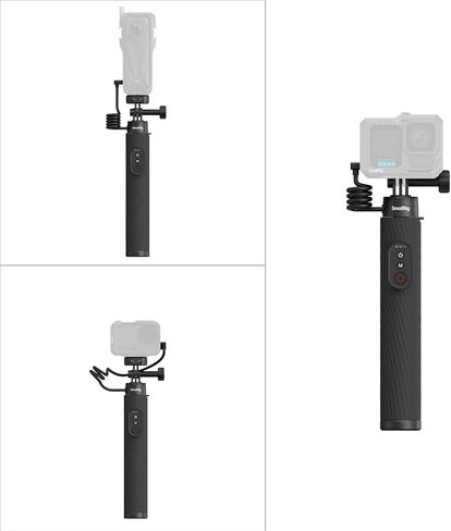 قبضة طاقة صغيرة، عصا سيلفي للتحكم اللاسلكي لـ DJI Action 6/5 Pro، لـ GoPro Hero 13/12/11، لـ Insta360 X5/X4، بطارية مدمجة بقدرة 5000 مللي أمبير في الساعة، مقبض شحن ممتد لكاميرا الحركة والهواتف in Saudi Arabia