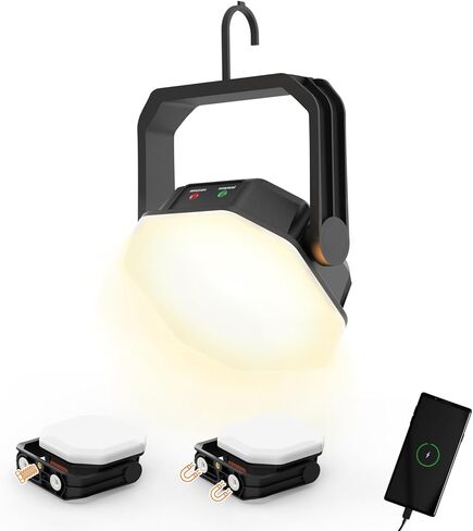 4000LM Rechargeable Hanging Camping Lantern with Magnet and 1/4"-20 UNC Threaded Mount, 3 Light Modes, 30W Portable Tent Light, IP65 Waterproof LED Flashlight for Fishing, the Man Cave, RV, Emergency in Saudi Arabia