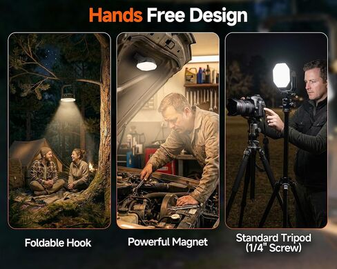 4000LM Rechargeable Hanging Camping Lantern with Magnet and 1/4"-20 UNC Threaded Mount, 3 Light Modes, 30W Portable Tent Light, IP65 Waterproof LED Flashlight for Fishing, the Man Cave, RV, Emergency in Saudi Arabia