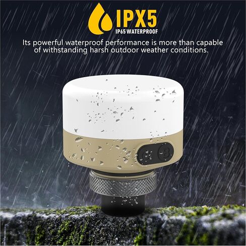 فانوس تخييم LED - قابل لإعادة الشحن عبر USB (بدون بطاريات)، مقاوم للماء IP65، 420LM، 5 خافت و4 ألوان - للتخييم/التنزه سيرًا على الأقدام/الطوارئ in Kuwait