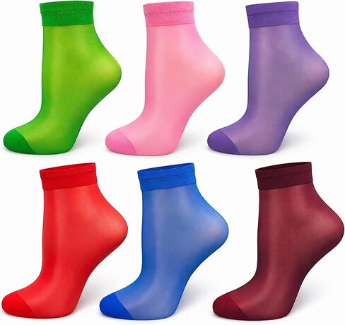 MALVA Sheer Ankle Socks Thin Nylon Ankle Hosiery Socks Short Dress Stockings for Women in Saudi Arabia