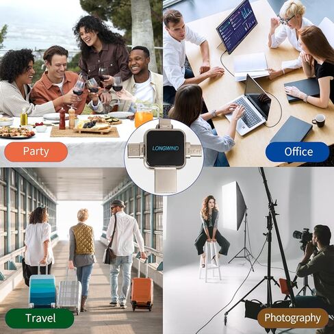 محرك أقراص فلاش Photo Stick، LONGWIND 512GB USB 3.0 محرك إبهام عالي السرعة، عصا ذاكرة USB محمولة خارجية سهلة النسخ الاحتياطي لتخزين الصور للهاتف/Android/PC/الكمبيوتر المحمول/الكمبيوتر اللوحي (فضي) in Saudi Arabia