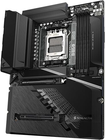 GIGABYTE B850 AORUS Stealth Reverse-Connect ATX Motherboard, Support AMD Socket AM5 Processors, DDR5, 14+2+2 Power Phase, 4X M.2, PCIe 5.0, USB-C, WIFI7, 5GbE LAN, EZ-Latch, 5-Year Warranty in Saudi Arabia